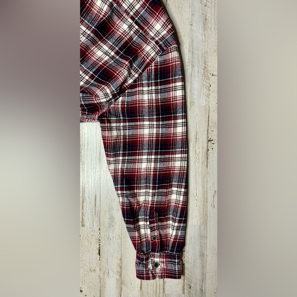 Jachs Flannel Shirt Mens XL Plaid Heavy Long Sleeve Button Up Classic Red - Picture 10 of 13